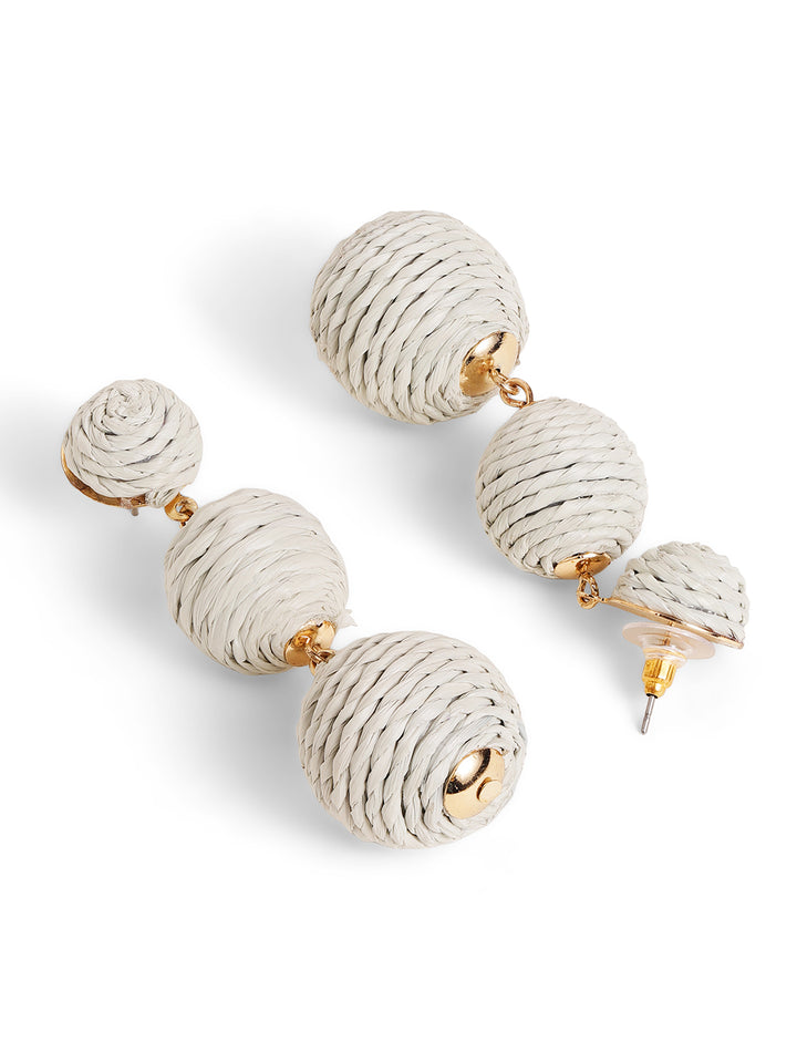 Priyaasi White colored drop earrings
