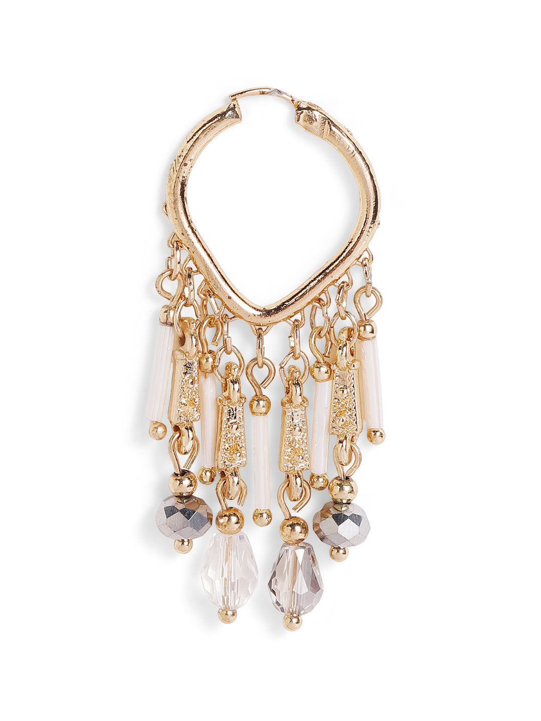 Priyaasi Gold Plated Beaded Drop Earrings