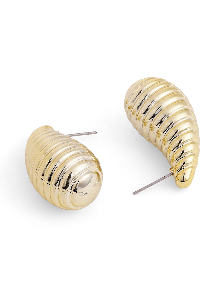 Priyaasi Gold Plated Brass Solid Drop Earrings
