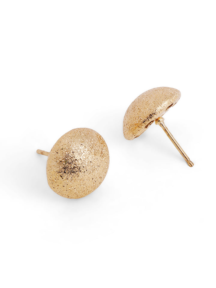 Priyaasi Gold Plated Brass Solid Stud Earrings