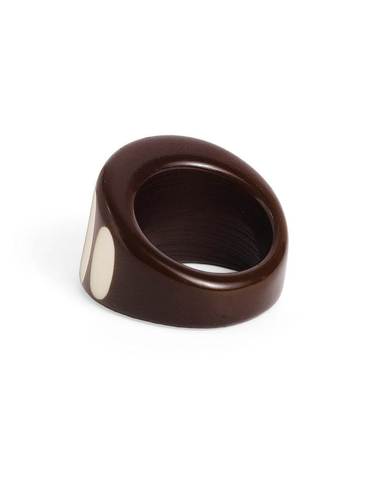 Priyaasi Black Floral Ring