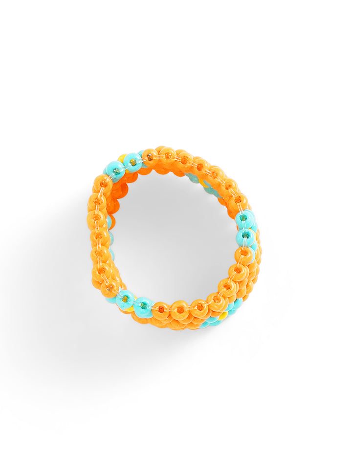 Priyaasi Orange Beaded Ring