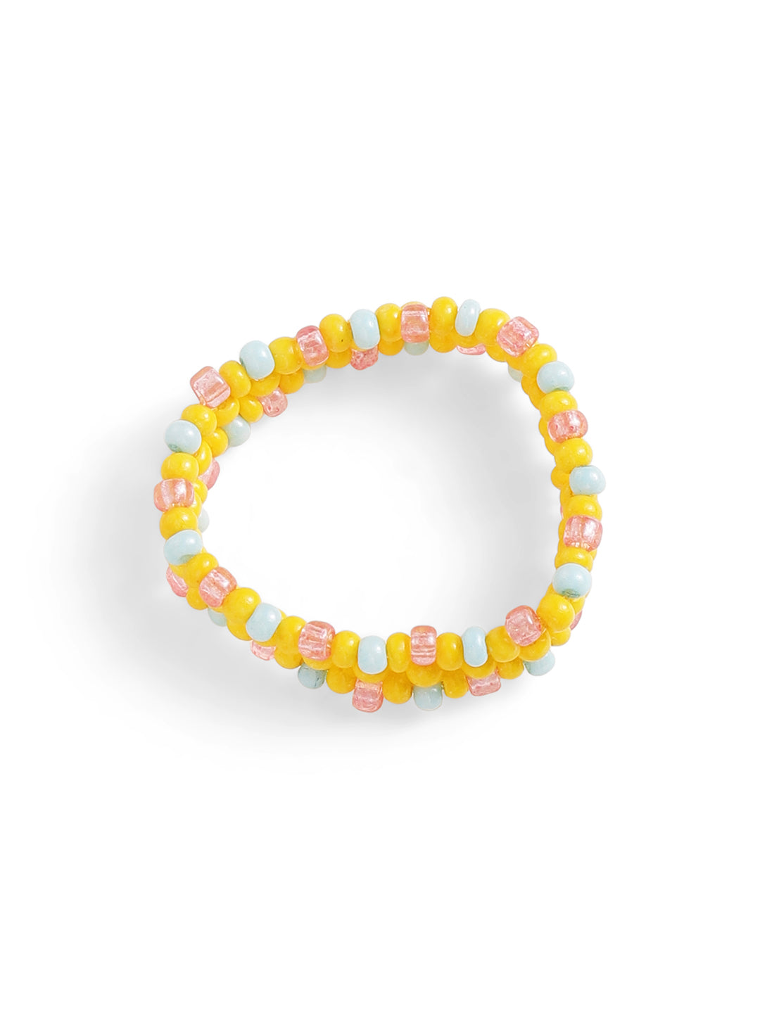 Priyaasi Yellow Beaded Ring
