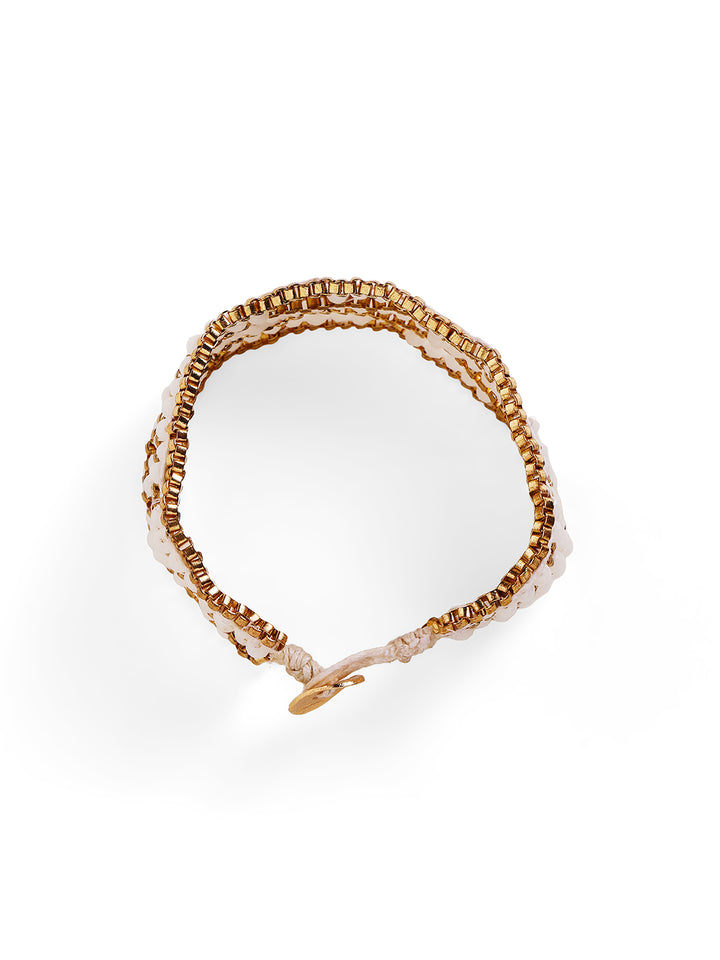 Priyaasi White Beaded Bracelet