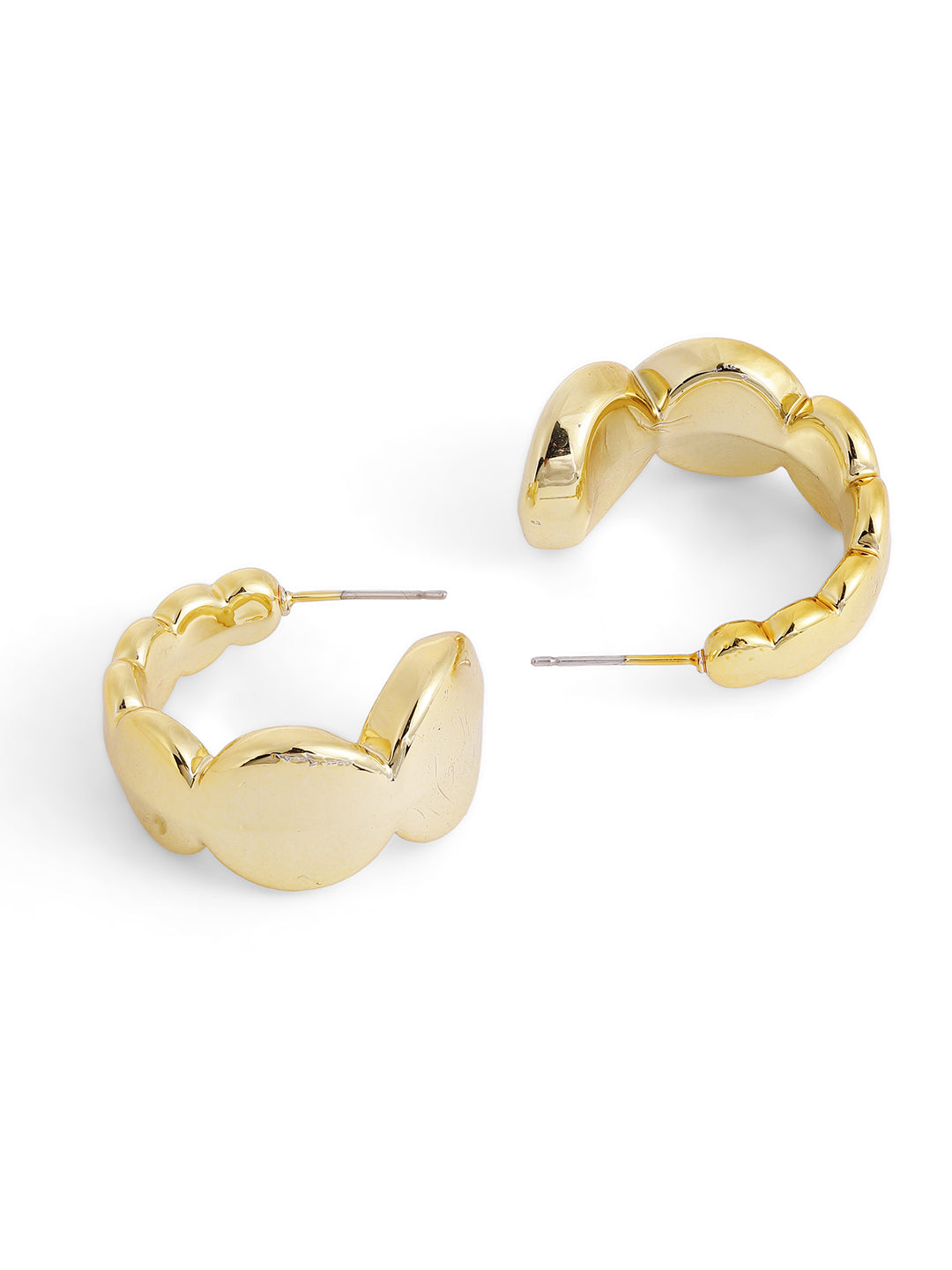Priyaasi Gold Plated Brass Solid Stud Earrings