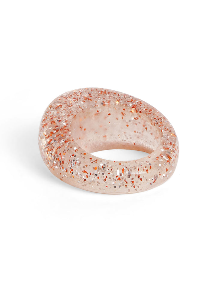 Priyaasi Gold Plated Pink Brass-solid Ring
