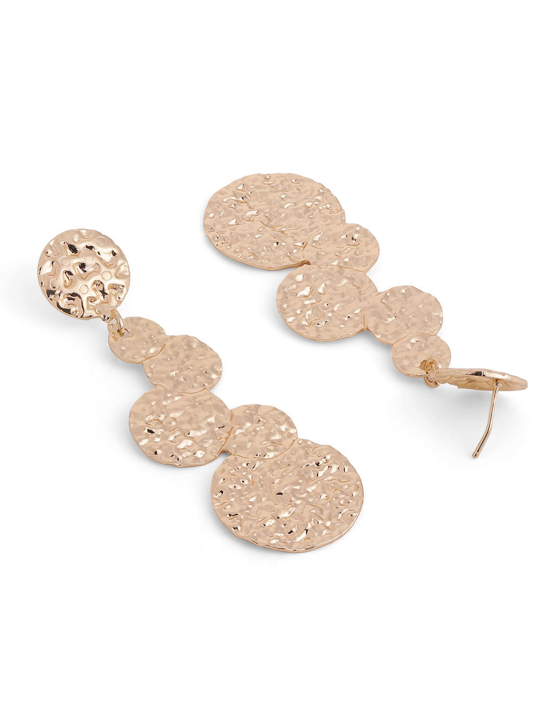 Priyaasi Gold Plated Brass Solid Drop Earrings