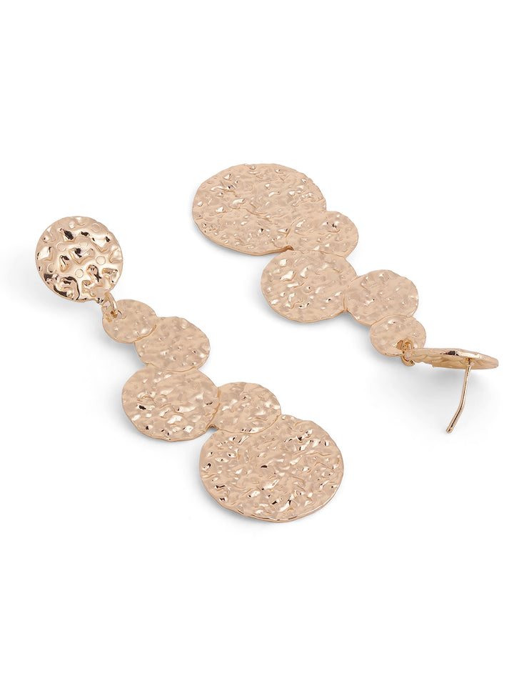 Priyaasi Gold Plated Brass Solid Drop Earrings