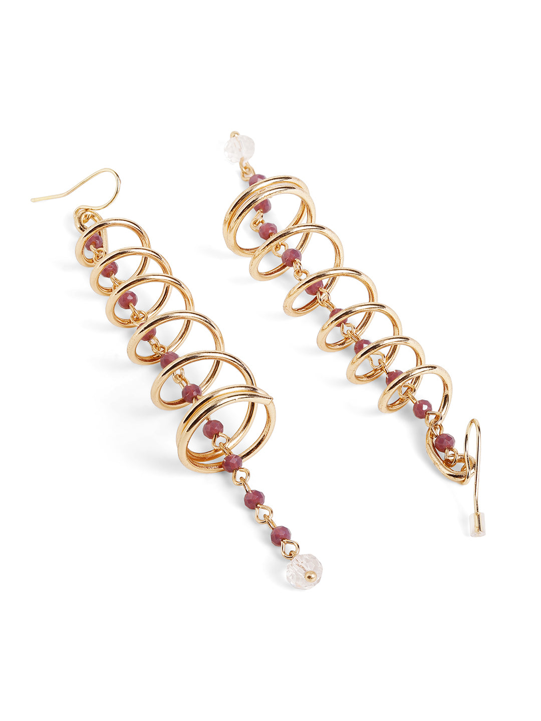 Priyaasi Gold Plated Brass-solid Dangle Earrings