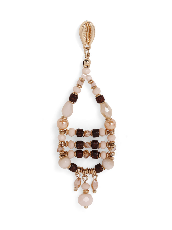 Priyaasi Gold Plated Beaded Drop Earrings