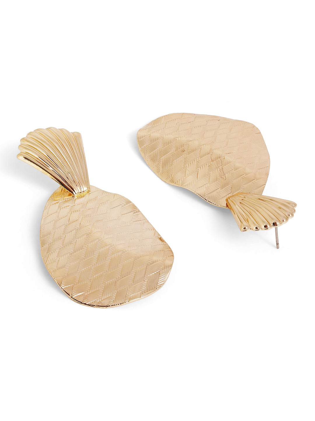 Priyaasi Gold Plated Brass Solid Drop Earrings