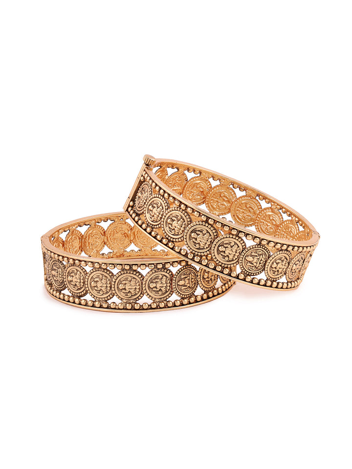 Priyaasi Temple Style Gold Plated Bangles
