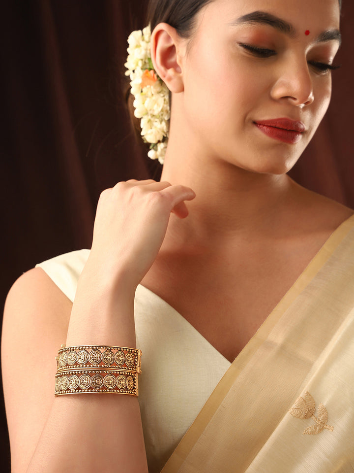 Priyaasi Temple Style Gold Plated Bangles