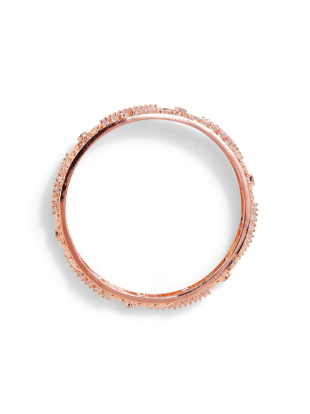 Simple AD Elegance Statement Rosegold pair of Bangles