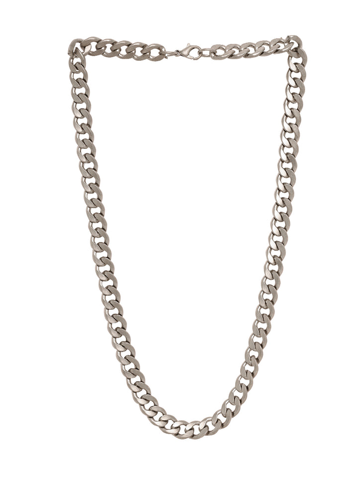 Refined Elegance with Men's Silver-Plated Chain