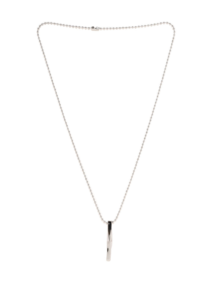 Bold by Priyaasi A silver-plated men's chain with a pendant
