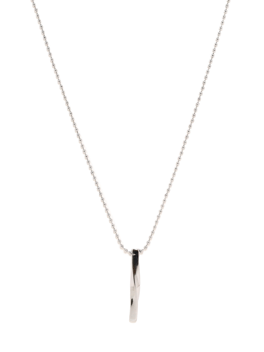 Bold by Priyaasi A silver-plated men's chain with a pendant