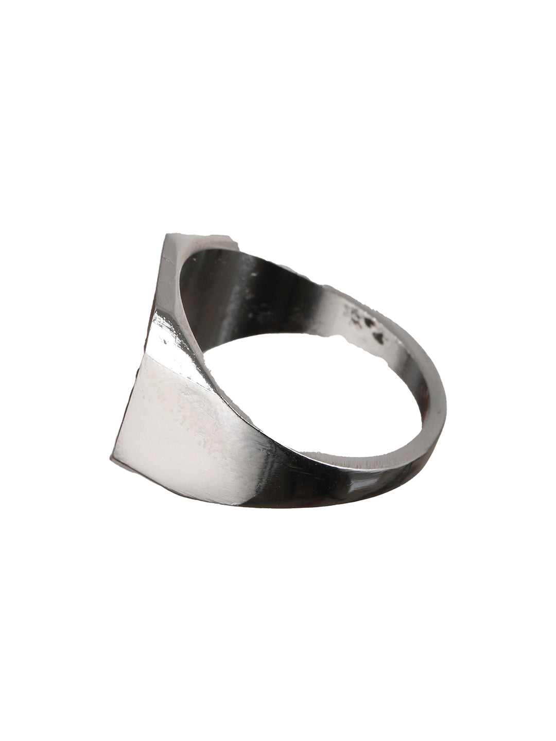 Bold by Priyaasi Stylish Solid Silver-Plated Ring for Men