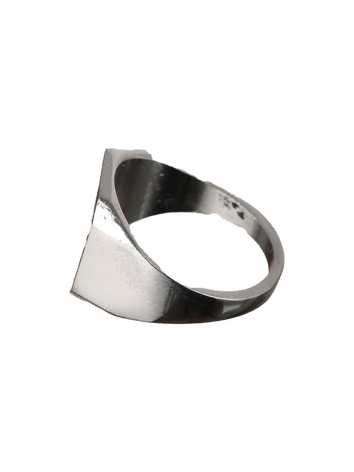 Bold by Priyaasi Stylish Solid Silver-Plated Ring for Men