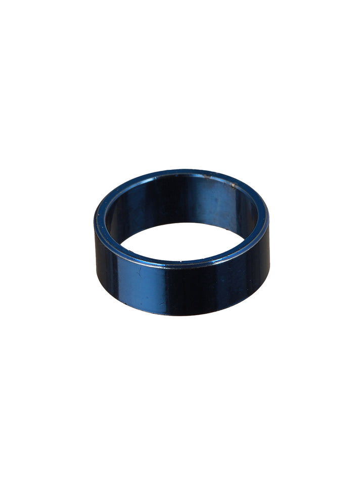 Bold by Priyaasi Blue AD Studded Band Style Ring for Men