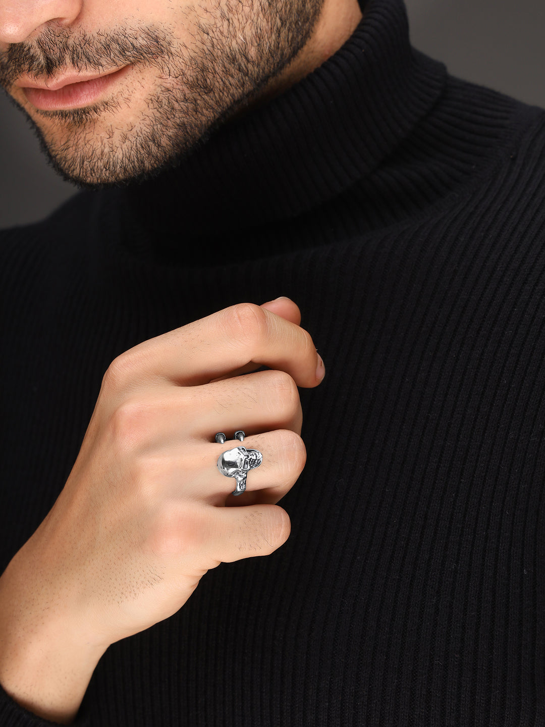 Bold by Priyaasi The Enigmatic Men with Skull Face Ring