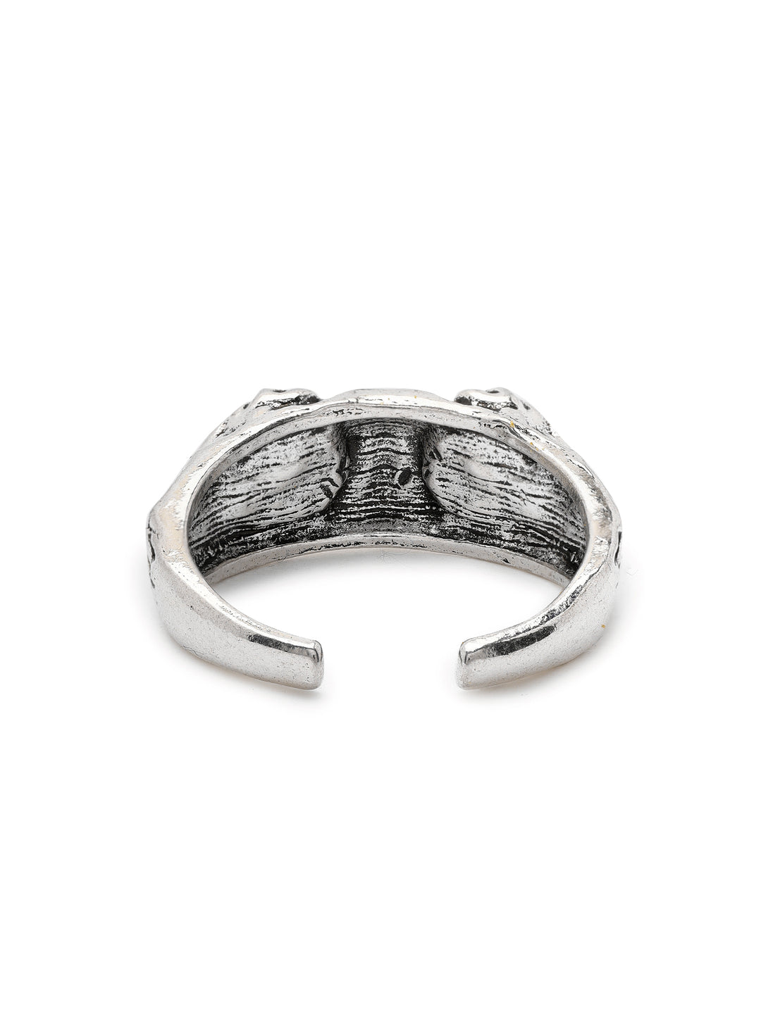 Bold By Priyaasi Owl Eyes Embellished in Silver Plated Ring
