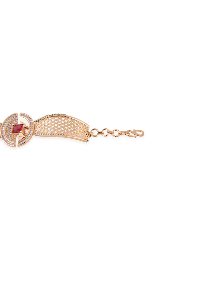 Priyaasi Gold Plated American Diamond Bracelet