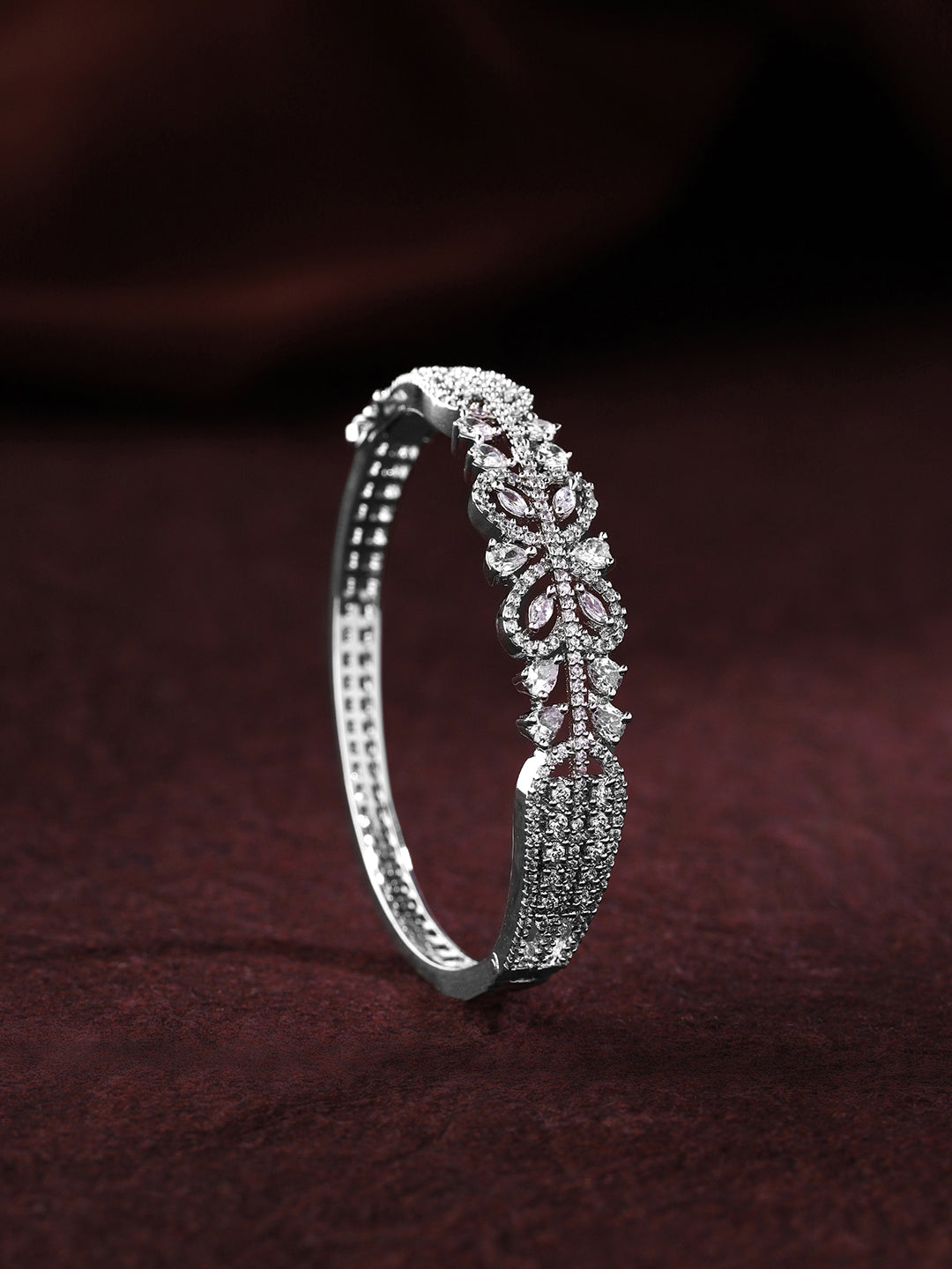 Priyaasi American Diamond Sparkle in Silver Plated Bracelet