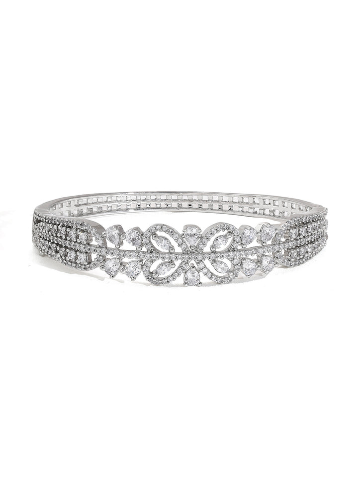 Priyaasi American Diamond Sparkle in Silver Plated Bracelet