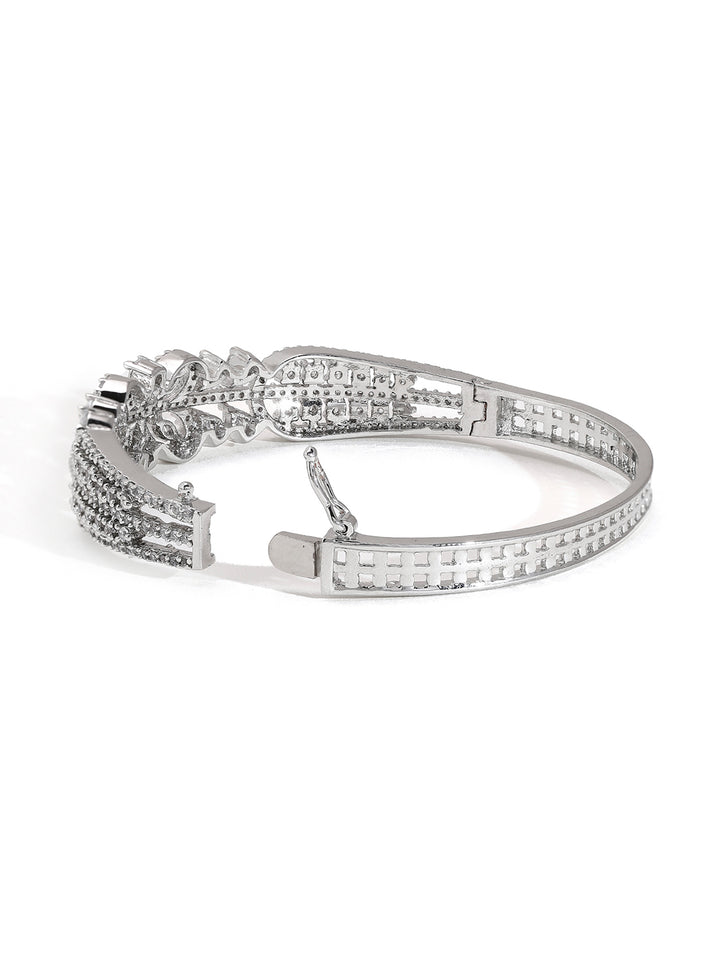 Priyaasi American Diamond Sparkle in Silver Plated Bracelet