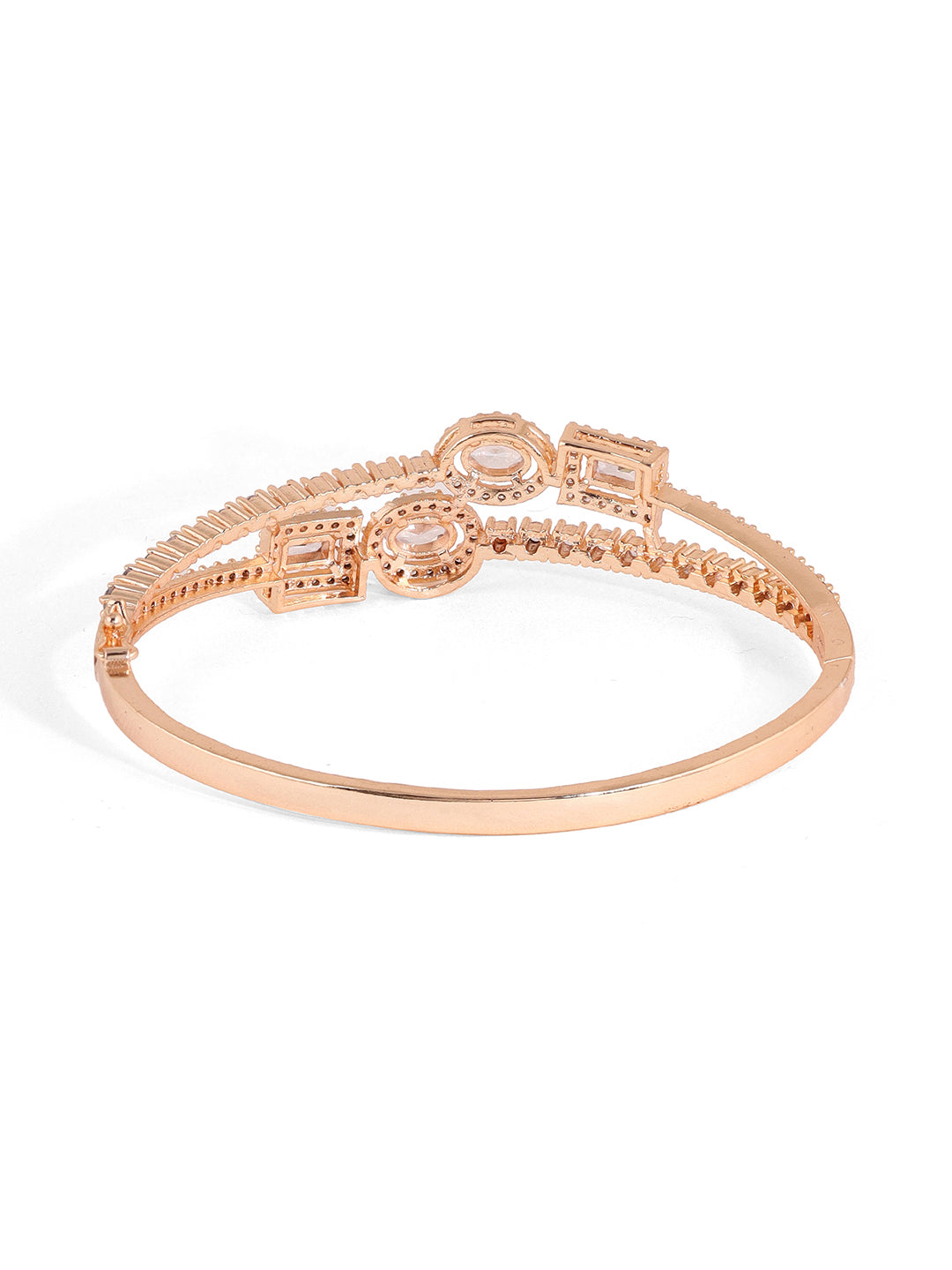 Priyaasi Elegant Rosegold Plating Fancy Kada pattern Bracelet