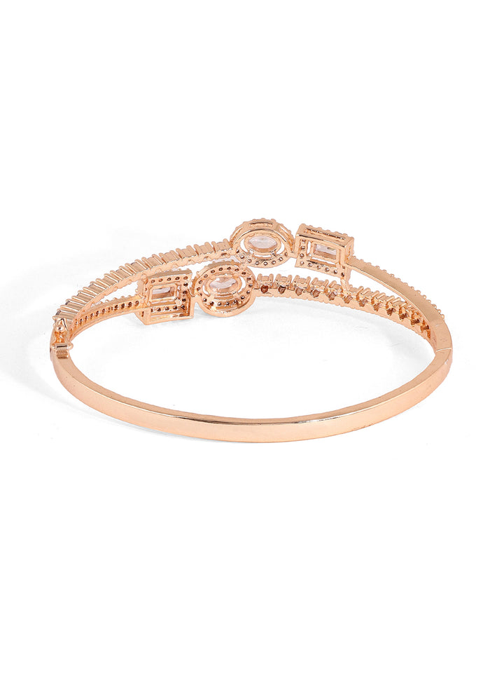 Priyaasi Elegant Rosegold Plating Fancy Kada pattern Bracelet