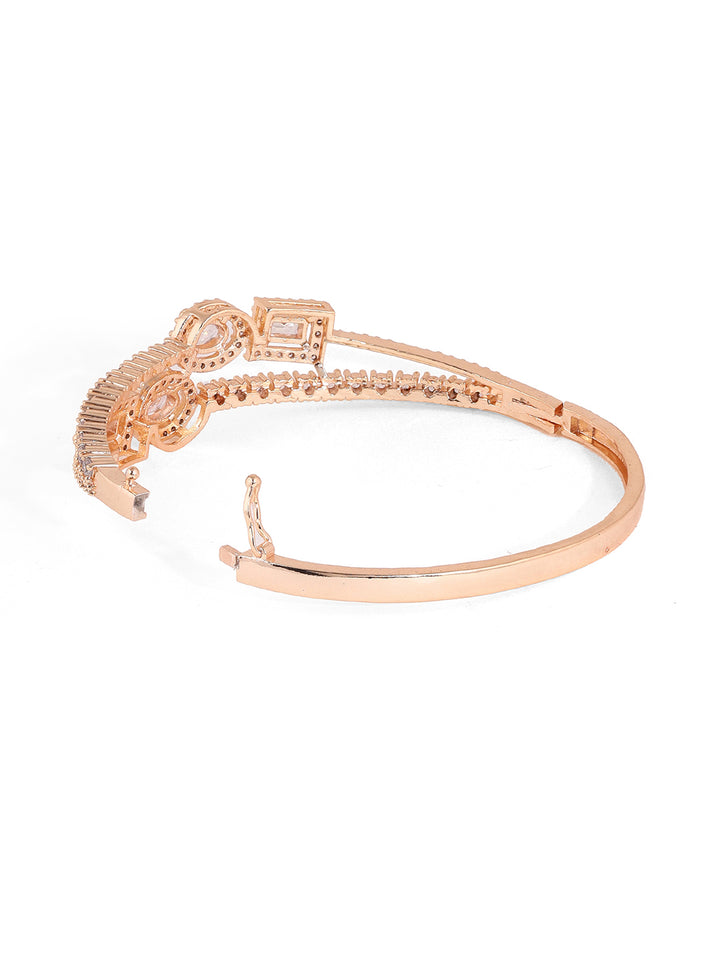 Priyaasi Elegant Rosegold Plating Fancy Kada pattern Bracelet