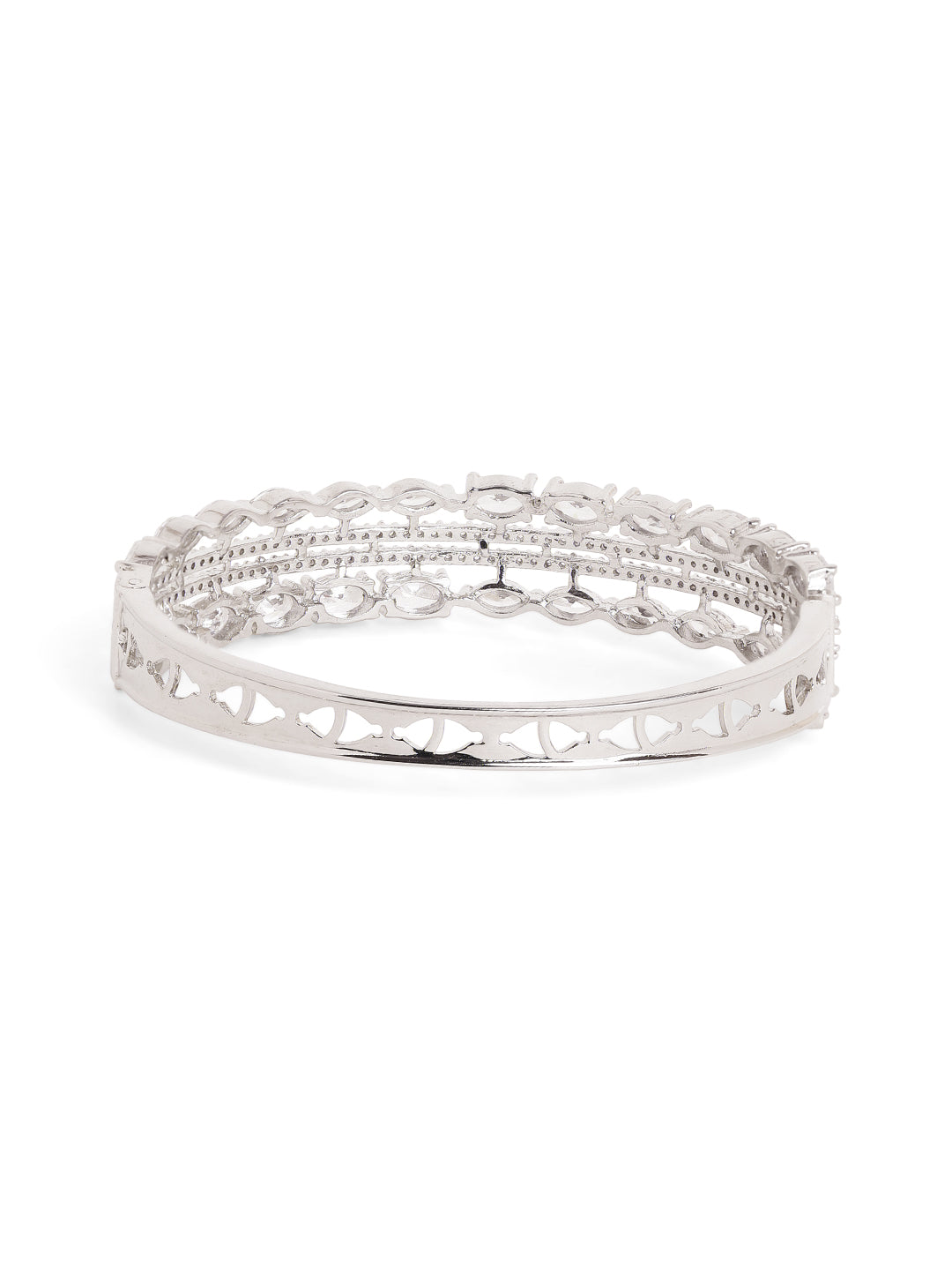 AD Silver Plated Statement Design Fancy Bracelet