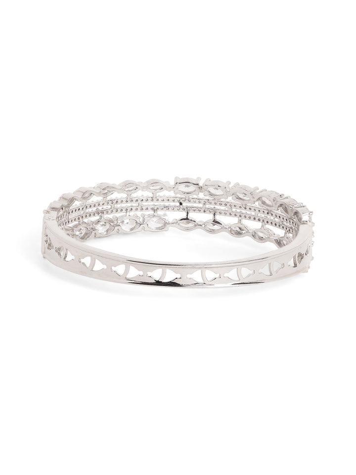 AD Silver Plated Statement Design Fancy Bracelet