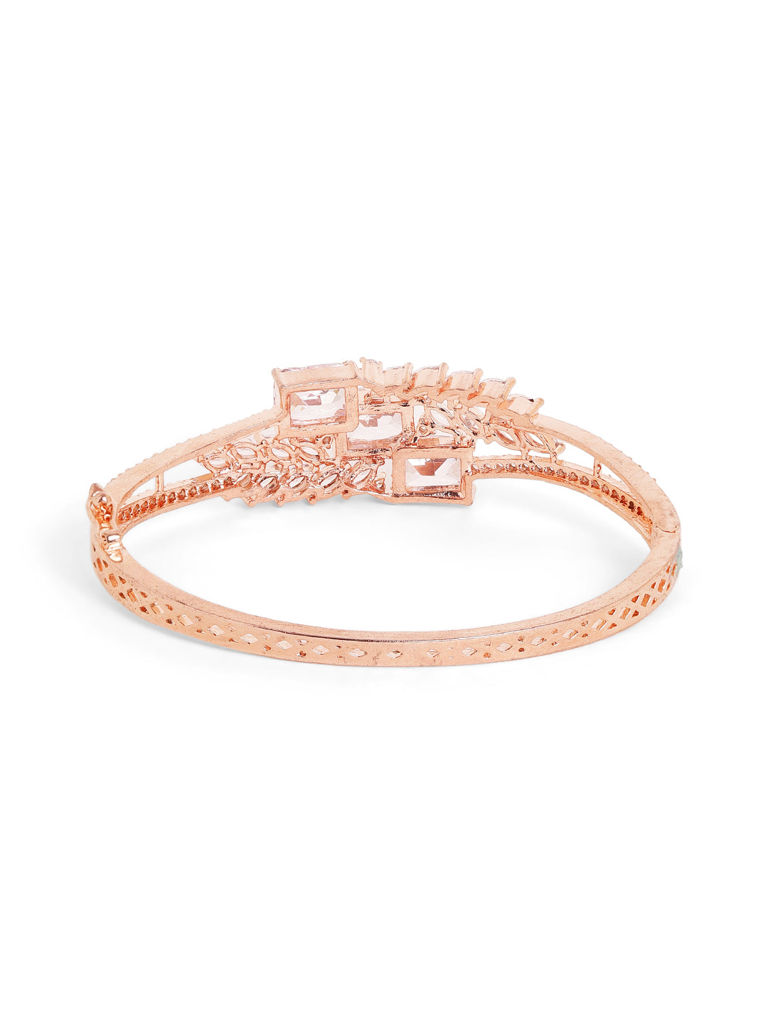 Statement Pattern Rosegold Elegance AD Stoned Fancy Bracelet