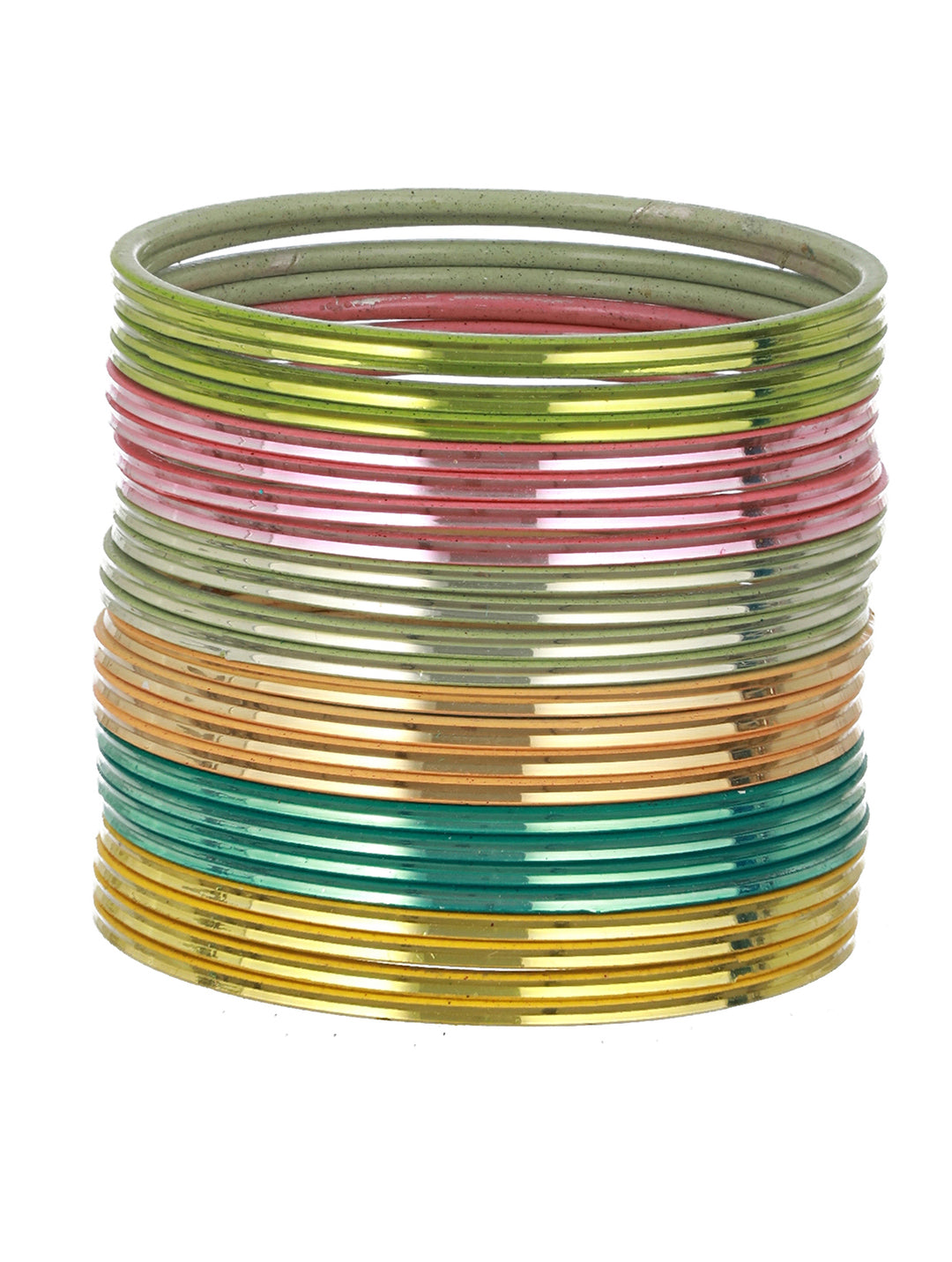 Priyaasi Solid Glossy Multicolor Bangle Set of 24