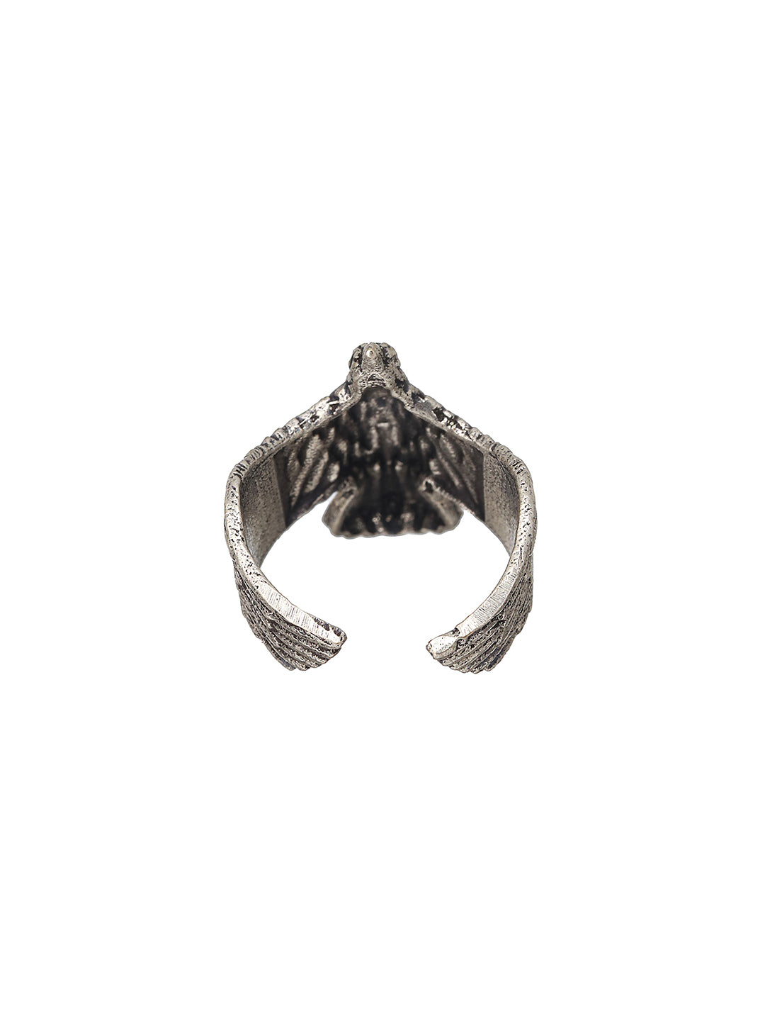 Bold by Priyaasi Eagle Silver-Plated Adjustable Ring for Men