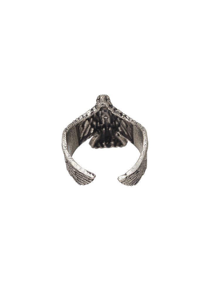 Bold by Priyaasi Eagle Silver-Plated Adjustable Ring for Men