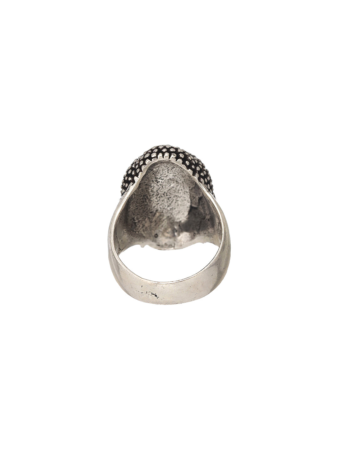 Bold by Priyaasi Beaming Buddha Silver-Plated Ring for Men