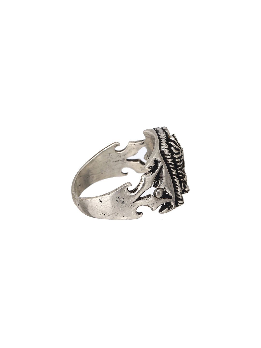 Bold by Priyaasi Eagle Block Silver-Plated Ring for Men