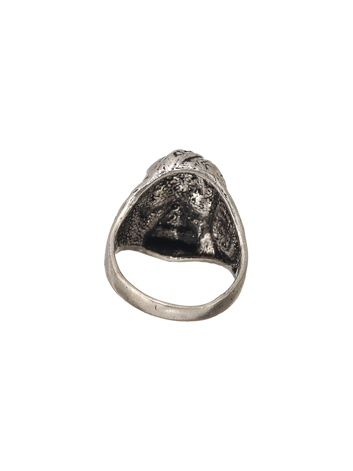 Bold by Priyaasi Happy Skull Silver-Plated Ring for Men