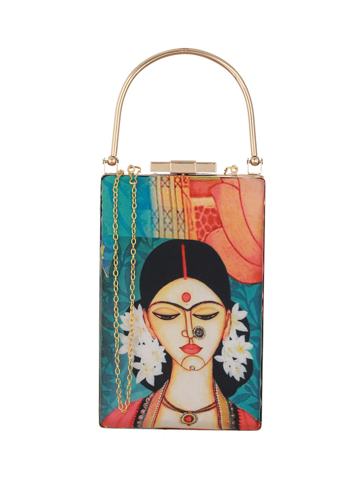 Priyaasi Roop Multicolor Long Box Clutch Bag