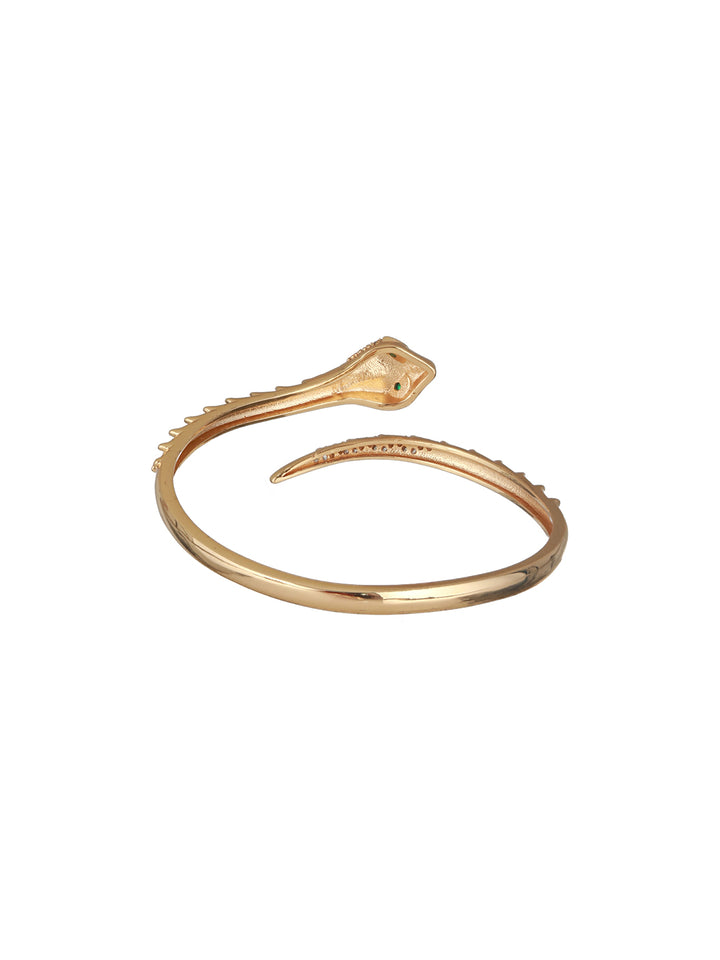 Prita by Priyaasi Gold Plated Snake Bracelet & Ring Set