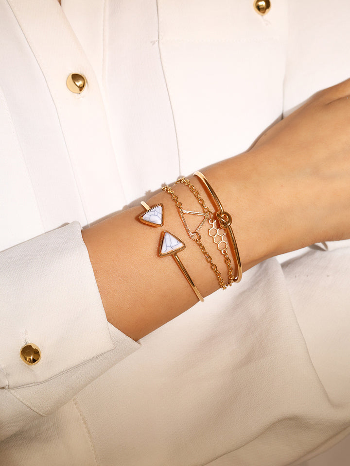 Priyaasi Fashionary Combo Gold Plated Trendy Bracelets