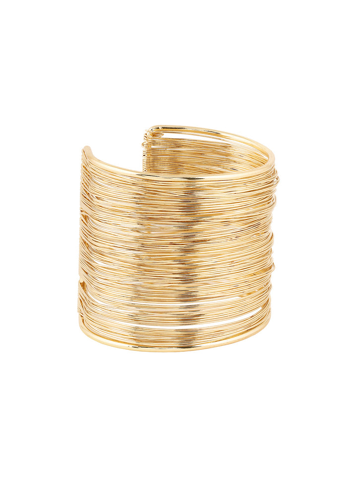Priyaasi Gold Plated Metal Thread Style Adjustable Bracelet