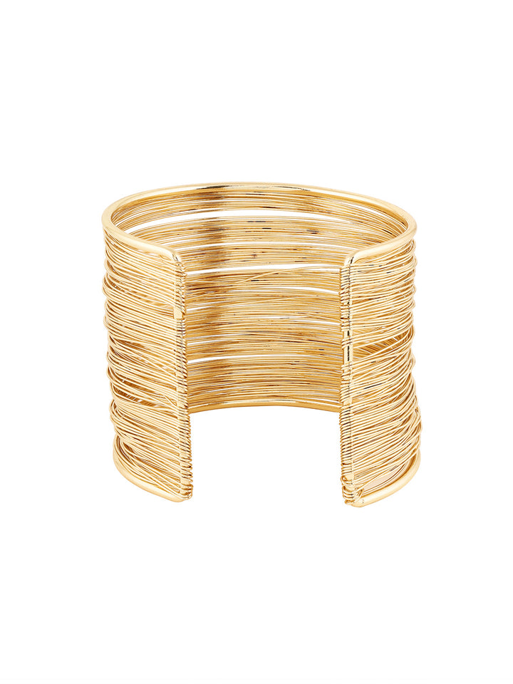 Priyaasi Gold Plated Metal Thread Style Adjustable Bracelet