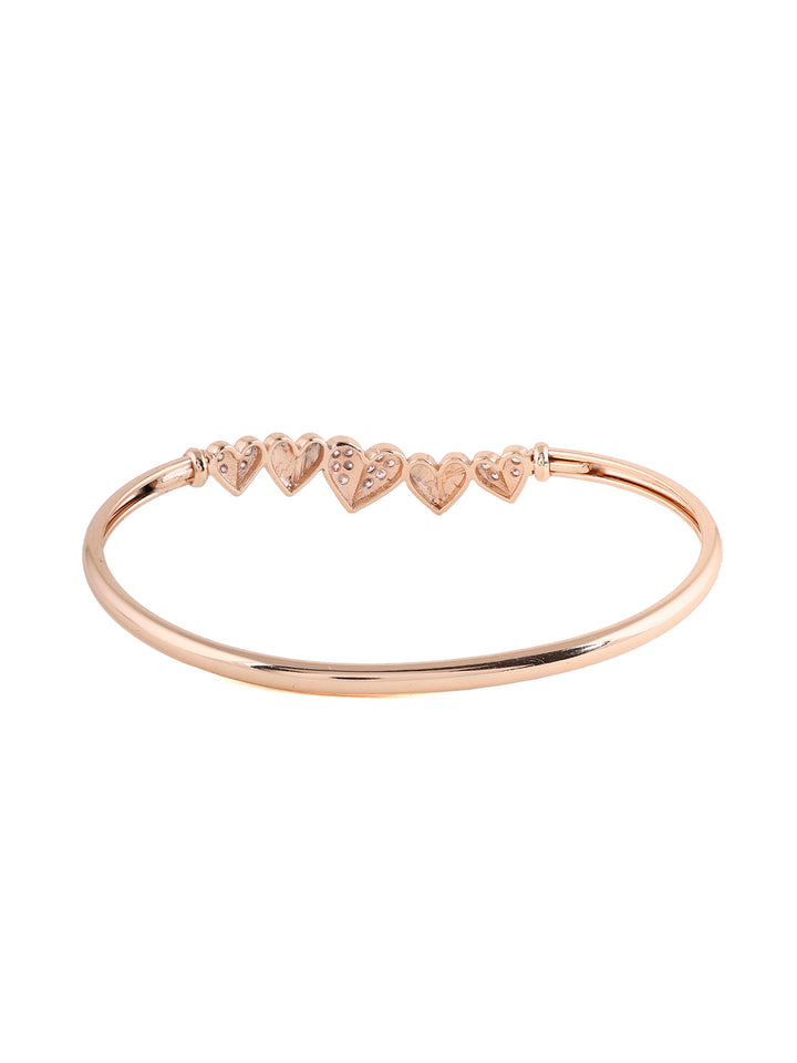 Prita Gold Plated Sequence Heart Bracelet