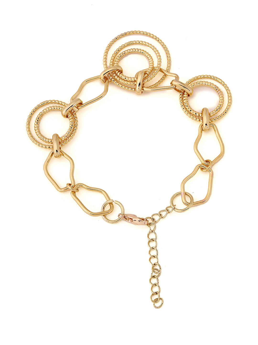 Prita Circle Links Chain Gold Plated Bracelet