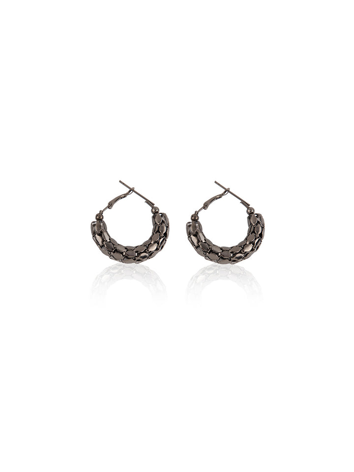 Prita by Priyaasi Gun Metal Stone Studded Earring Set